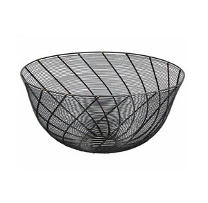 Panier de rangement en fil métallique au design élégant, en forme de bol, avec poignées, design simple, organisateur de rangement de cuisine, panier personnalisé - Product Image 5