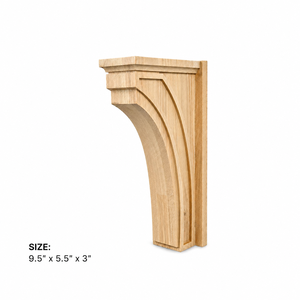 Console en bois massif sculptée traditionnelle pour étagère murale, support décoratif, décoration de bâtiment, surface brute - Product Image 2