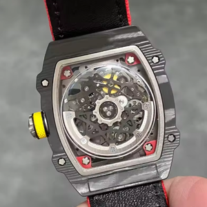 Montre-bracelet automatique de luxe RM Style Carbon Fibercase Tourbillon 44 mm avec cadran squelette mécanique pour homme, bracelet en nylon - Product Image 5