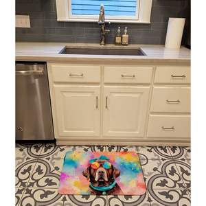 Chocolat Labrador Hippie Dawg tapis de bain en mousse à mémoire lavable en Machine Anti-Fatigue tapis de cuisine confort housse de coussin - Product Image 2