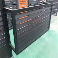 Fabricant professionnel de clôtures, panneau de clôture en aluminium à lamelles, revêtement en poudre, résistant aux intempéries, pour une intimité extérieure moderne