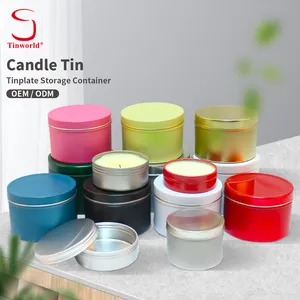 Factory Custom Aluminium Jar Container Empty Metal Can Packaging Small Round Box Candle Tin For Candle