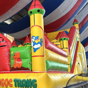 <b>Inflatable</b> Play House Bouncer 5m x 10m Viet Nam Gaming Application PVC material Easy Setup Features Amusement parks - Product Image 2