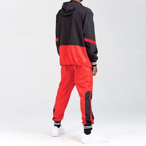 Wholesale Logo Waterproof Lightweight Polyester Nylon <b>Wind</b> <b>Breaker</b> Men Track Suits Outdoor Contrast Color Windbreaker Set Men - Product Image 2