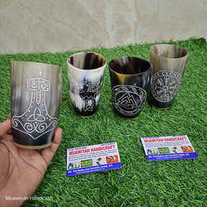 Décorations de Noël en corne de bœuf véritable personnalisées de haute qualité, écologiques, polies, parfaites pour boire comme les Vikings - Product Image 2