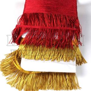 High Density Gold Metallic Church Liturgical Vestment Fringe <b>Trim</b> Woven Header Bullion Wire <b>Tassel</b> Priest Stole & Altar Frontals - Product Image 4