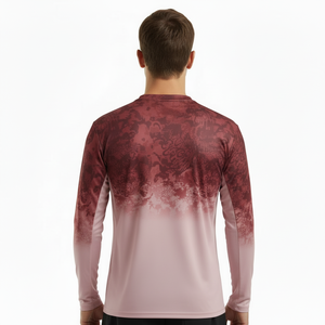 Camiseta de manga larga para hombre, de color sólido, fresca, que absorbe la humedad, con protección UV, personalizada, para pesca, con protección UV. - Product Image 2