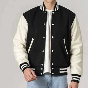 Chaquetas Varsity personalizadas de invierno para hombre, estilo universitario, de cuero/lana, en venta a precio económico. - Product Image 1