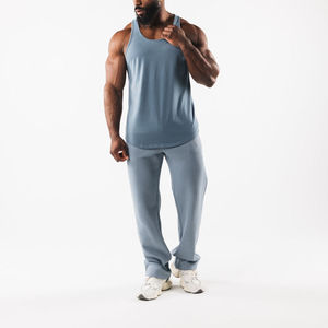 Débardeurs de sport en coton pour hommes, anti-transpiration, à manches tombantes, pour la course et l'entraînement - Product Image 2