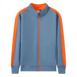 Blouson bomber unisexe en toile enduite, fermeture éclair, col rabattable, vêtement décontracté pour l'automne, couleur unie, respirant, polyester/coton - Product Image 6