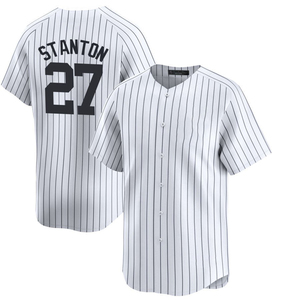 เสื้อเบสบอลทีมชาย นิวยอร์ก โฮม ลิมิเต็ด รุ่นปี 2025 แบบสั่งทำพิเศษ ไซส์พลัส พร้อมโลโก้ปัก ลายเย็บสีขาว - Product Image 1