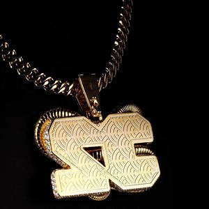 Colgante de Cruz Unisex Chapado en Oro de 14K con Piedra Cultivada en Laboratorio, Estilo Hip Hop - Product Image 4