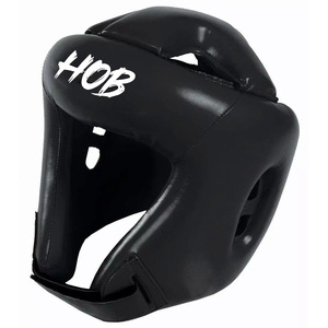 หมวกป้องกันศีรษะสำหรับชกมวย HOB ทำจากหนัง PU สีแดง สำหรับผู้ใหญ่ แบบ unisex ปิดด้วยแถบตีนตุ๊กแก - Product Image 4