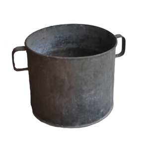 Ensemble de deux jardinières en métal zinc, jardinières galvanisées pour la maison, les hôtels et les restaurants, fournitures de jardin, pots à fleurs, utilisation en extérieur - Product Image 3