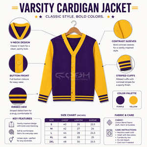 Pull cardigan unisexe élégant Cosh International avec logo brodé pour les clubs d'organisation et les événements spéciaux sur le campus - Product Image 6