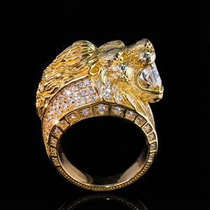 Anillo de Moissanita de Lujo para Mujer, Chapado en Oro Blanco, Sin Níquel, con Engaste de Garra, Corte Esmeralda, Pavé Helado, Plata Maciza, Estilo Hip Hop Atrevido - Product Image 2