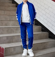 Chándal de alta calidad con cremallera para niños, chándal para niños a juego, uniforme escolar azul marino cálido de tu Calidad, chándales para niños