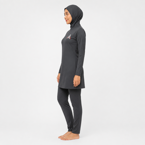 Ensemble burkini pour femmes, confectionné en tissu extensible léger, offrant une couverture complète et des mouvements faciles pour la natation en piscine et les sorties à la plage. - Product Image 2