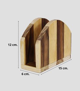 Charming Wooden Napkin Holder Cute <b>Tissue</b> Organizer Dining Table Display Kitchen Decor Attractive Finish Home Accent Piece - Product Image 1
