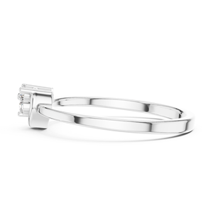 Anillo de Promesa de Tres Piedras con Corte Radiante, Cultivadas en Laboratorio, Diseño Geométrico de Cometa, Plata de Ley, Chapado en Oro de 18K, Delicado, Amarillo, para Fiesta - Product Image 2