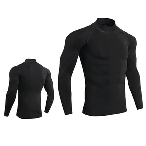 Fabricant sur mesure de sous-vêtements de sport pour hommes, coupe compressive, manches longues, col montant, anti-transpiration, thermique, pour le ski. - Product Image 5