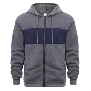 Sweats à capuche zippés pour hommes de marque, respirants, style streetwear, coupe oversize, durables, sweats à capuche à marque privée pour hommes - Product Image 2