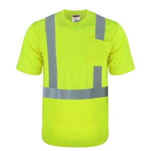 Camisetas de trabajo reflectantes de alta visibilidad IOTA SPORTS para hombre, camiseta reflectante de seguridad de secado rápido - Product Image 3