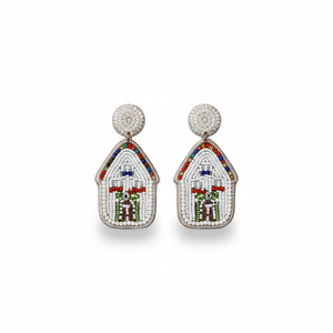 Aro de Algodón con Cuentas de Conejito de Pascua Clásico, Hecho a Mano, Ligero, de Alta Calidad, Unisex, Bordado Personalizado, Regalo para Fiestas, Joyería en Tonos Pastel - Product Image 1