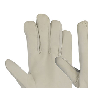 Heavy Duty Leather Welding <b>Gloves</b> Long Cuff Heat Resistant Anti-static Cotton Lined Straight Thumb - Product Image 3
