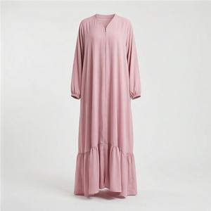 Abaya Moderna y Elegante Hecha a Mano en Poliéster para Mujeres Musulmanas, Ropa Islámica Modesta, Larga hasta el Suelo, Manga Larga, Tela Premium, Venta al Por Mayor - Product Image 1