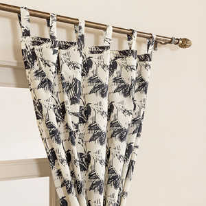 Elegante Cortina de Cuerda Tejida 100% Algodón en Blanco y Azul con 100% Opacidad para Hogar, Oficina, Hospital y Cafetería - Product Image 3