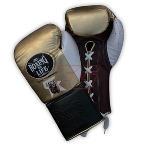 Guantes de Boxeo de Entrenamiento No Boxing No Life, Cuero Vacuno Genuino, Profesionales, con Cordones, Absorben la Humedad, Fabricante OEM - Product Image 3