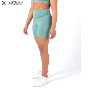 Service OEM ODM : Shorts de cyclisme pour femmes, sans coutures, séchage rapide, haute élasticité, pour le cyclisme et la course à pied, shorts de compression pour femmes. - Product Image 4
