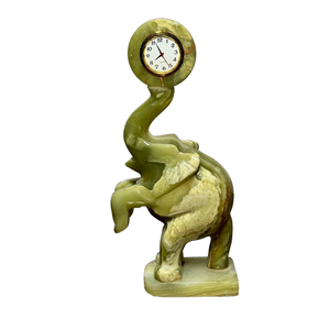 Horloge de bureau décorative en onyx marbré, fabrication artisanale, design luxueux, horloge en pierre d'onyx marbré pour la décoration intérieure - Product Image 2