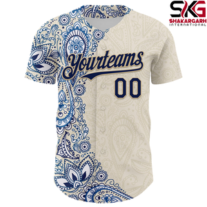 Custom <b>Paisley</b> Baseball Jersey Full Print Short Sleeve Team Name Player Number Unisex Sport <b>Shirt</b> - Product Image 2