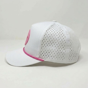 Casquette de golf personnalisée à 5 panneaux, logo perforé découpé au laser, patch OEM ODM, marque privée, fabricant en gros, faible MOQ - Product Image 4