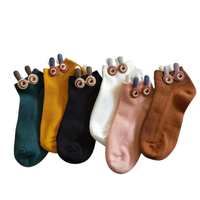 Chaussettes courtes en coton pour femmes, motif animaux mignons, respirantes et douces, pour usage quotidien, vente en gros