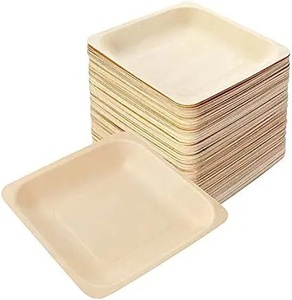 Assiettes biodégradables en Areca de 7 pouces pour la restauration à domicile et commerciale, pour les fêtes, les événements et les célébrations durables - Product Image 1