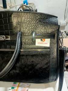 Sac à main CUSTOM SF SF 1228 en cuir de crocodile gaufré avec poignée supérieure et bandoulière - Product Image 4