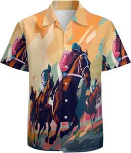 Chemise décontractée imprimée pour homme, manches courtes, style hawaïen tropical, boutonnée, motif floral coloré, idéale pour l'été et les vacances - Product Image 1