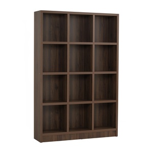 Librería de Madera Color Hickory Marrón, Panel Delgado, Mueble de Almacenamiento Vertical para Oficina en Casa o Villa - Product Image 1
