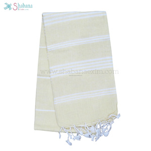 <b>Hand</b>-Knotted Pastel Color Turkish Hammam Fouta <b>Towel</b> Fringed Cotton Lightweight Quick Dry Beach Spa Travel OEM - Product Image 4