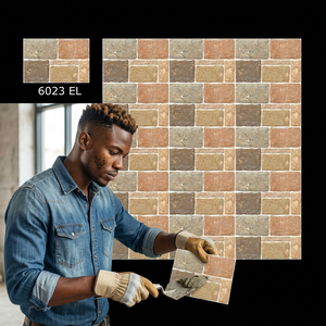 Modern Mall Hall Outdoor Project Exterior Glossy Finish Ceramic Digital Glazed Elevation <b>Wall</b> Tiles 250x375mm - Product Image 6