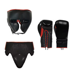 Youth Fighters - Juego de Boxeo Personalizado de Cuero Genuino, Guantes de Boxeo, Protector Inguinal, Protector de Cabeza, 3 Piezas, CP-BHG-20 - Product Image 1