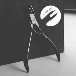 ชุดเครื่องมือทำเล็บมืออาชีพคุณภาพสูง ทำจากสแตนเลส 2 ชิ้น ที่ตัดหนังกำพร้า 2-in-1 พร้อมที่ตัดเล็บ สีดำสนิท ทนทาน - Product Image 4