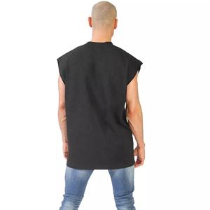 เสื้อกล้ามลำลองสำหรับผู้ชาย,สีพื้นพิมพ์โลโก้แบบเฉพาะ - Product Image 2