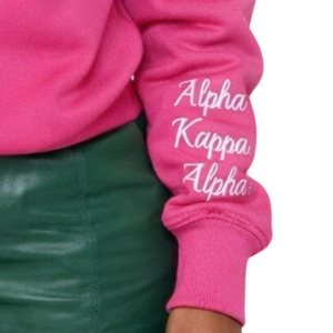 Sweat-shirt d'hiver pour femme en molleton Ivy, écologique, à séchage rapide, respirant, avec lettres grecques brodées, col rond de qualité supérieure - Product Image 3