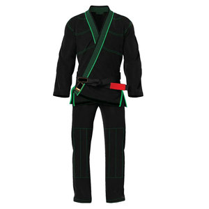 Kimono de Jiu-jitsu Negro de Alta Calidad al por Mayor, Gi de BJJ de 160g, 100% Algodón, Ligero, de Secado Rápido, Personalizable, Unisex - Product Image 1
