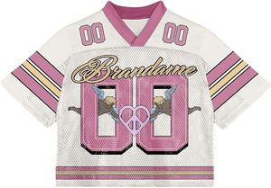 Camiseta de Fútbol de Manga Corta con Diseño de Letras Bordadas Personalizadas, Corte Holgado y Amplio, de Malla, con Color Personalizado, Alta Calidad 2026 - Product Image 6