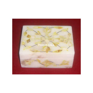 Amazing Gorgeous White Marble With <b>Blue</b> And Green Mother Of earl Inlay Art Work Jewelry Boxes For Home Decoration And Gifts - Product Image 2